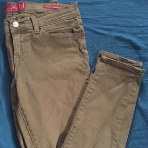 Lucky brand olive green skinny jeans